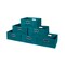 Niche Cubo Half-Size Foldable Fabric Storage Bin,Chrome Handles, Set of 6 - Teal